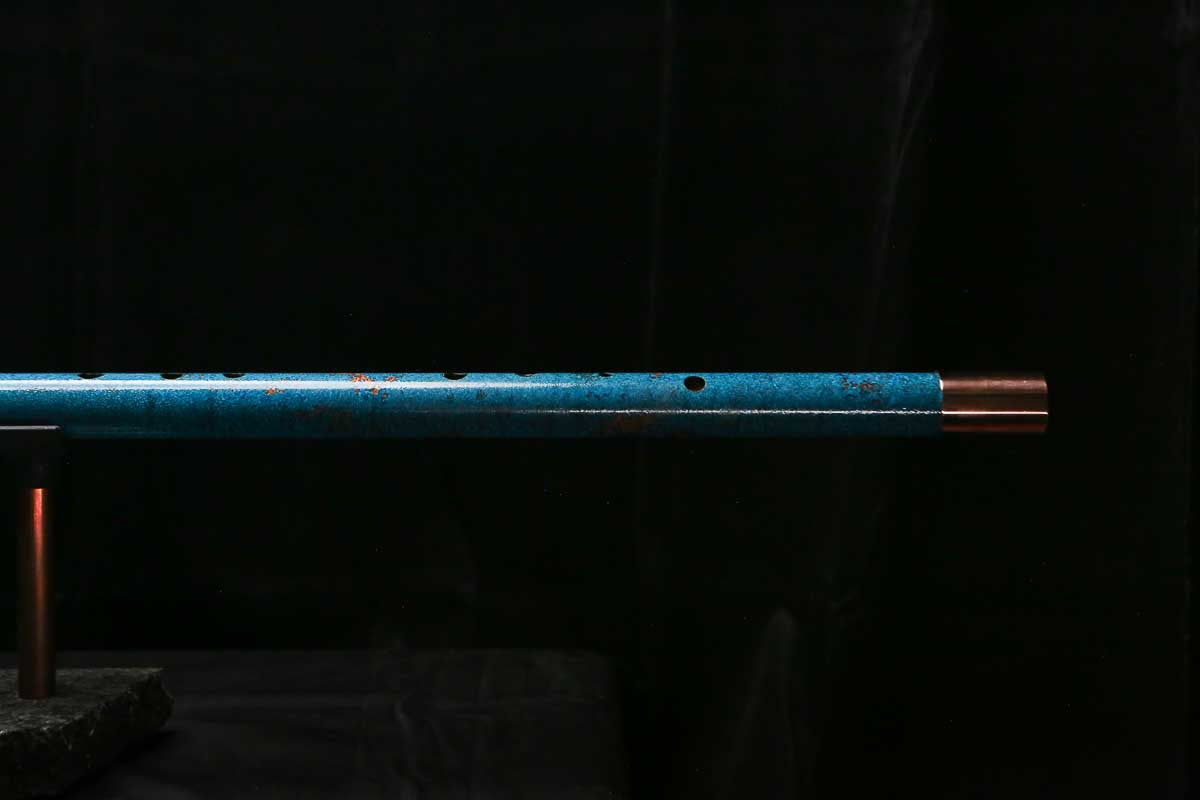 Bass F Copper Flute #BF0092 in Spalted Copper Turquoise