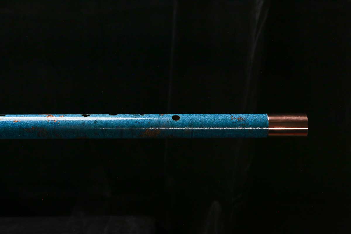 Bass F Copper Flute #BF0092 in Spalted Copper Turquoise