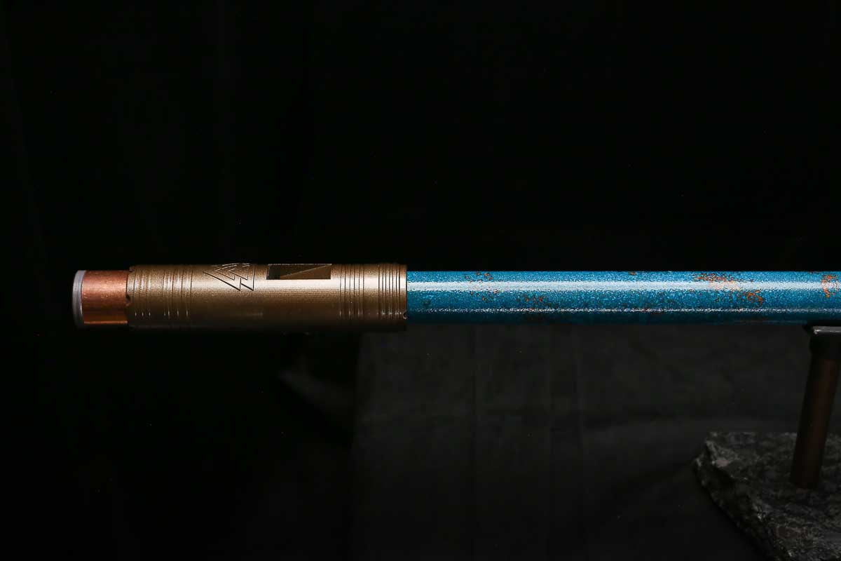 Bass F Copper Flute #BF0092 in Spalted Copper Turquoise