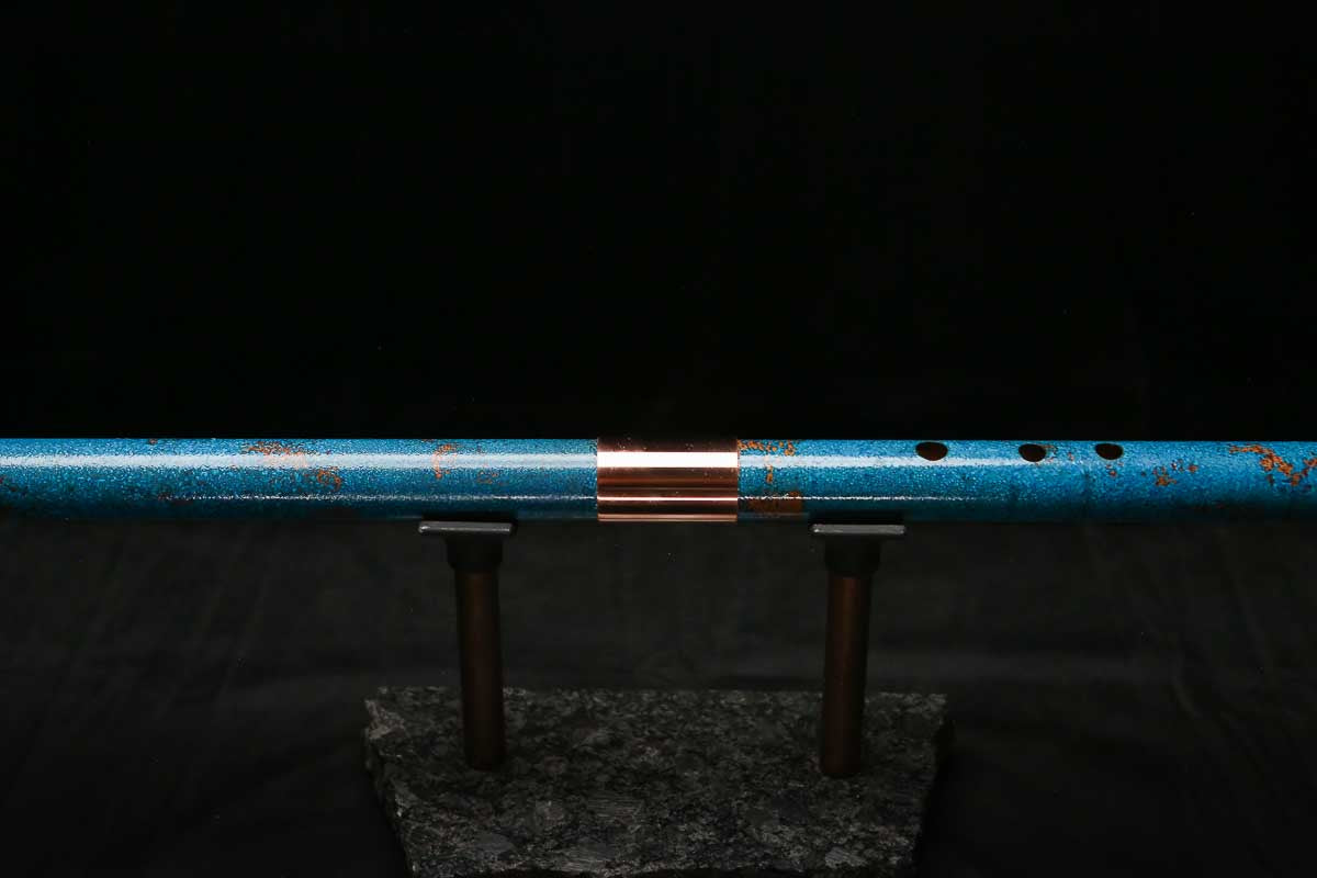 Bass F Copper Flute #BF0092 in Spalted Copper Turquoise