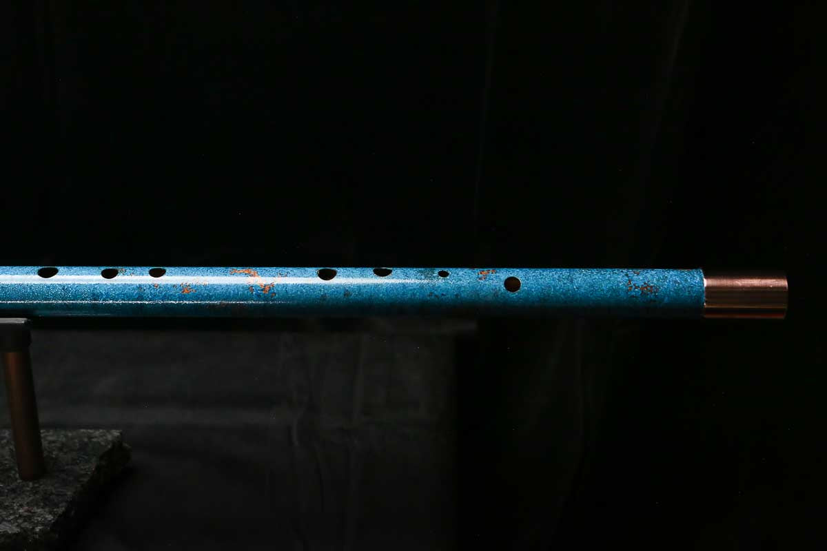 Bass F Copper Flute #BF0092 in Spalted Copper Turquoise