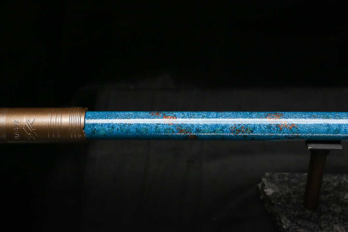 Bass F Copper Flute #BF0092 in Spalted Copper Turquoise
