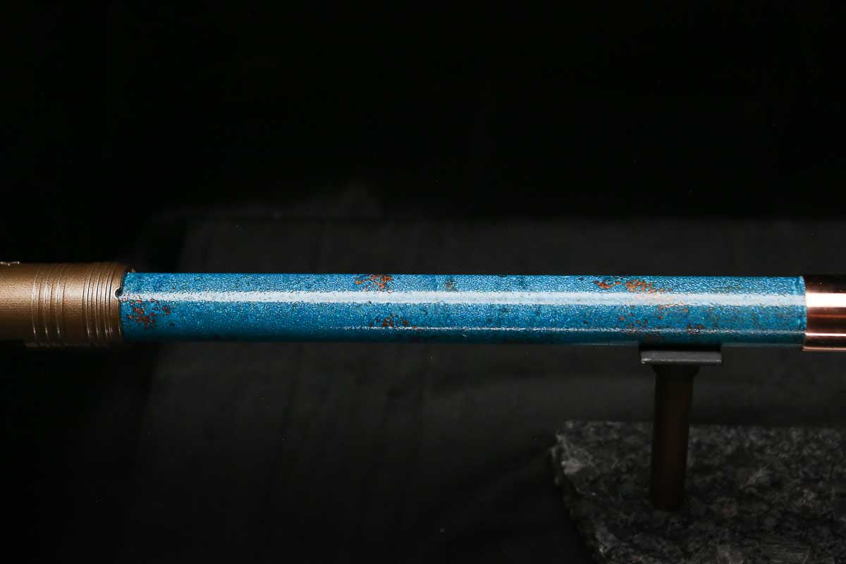 Bass F Copper Flute #BF0092 in Spalted Copper Turquoise