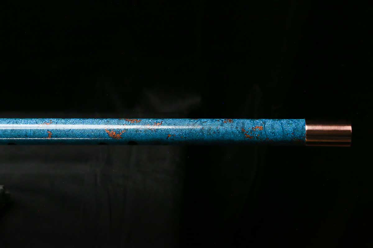 Bass F Copper Flute #BF0092 in Spalted Copper Turquoise