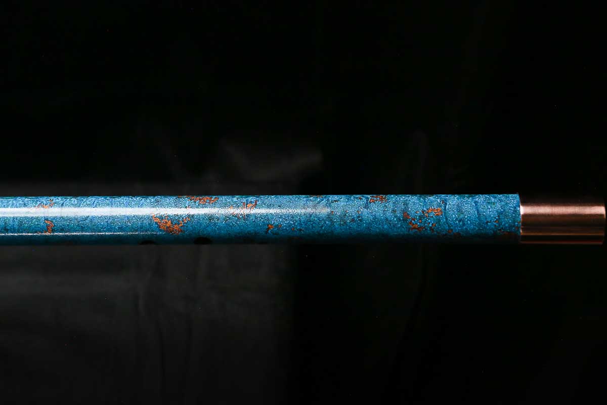 Bass F Copper Flute #BF0092 in Spalted Copper Turquoise