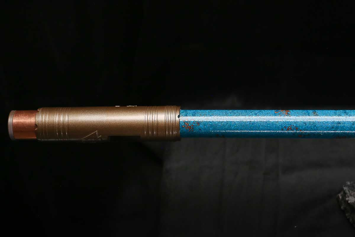Bass F Copper Flute #BF0092 in Spalted Copper Turquoise