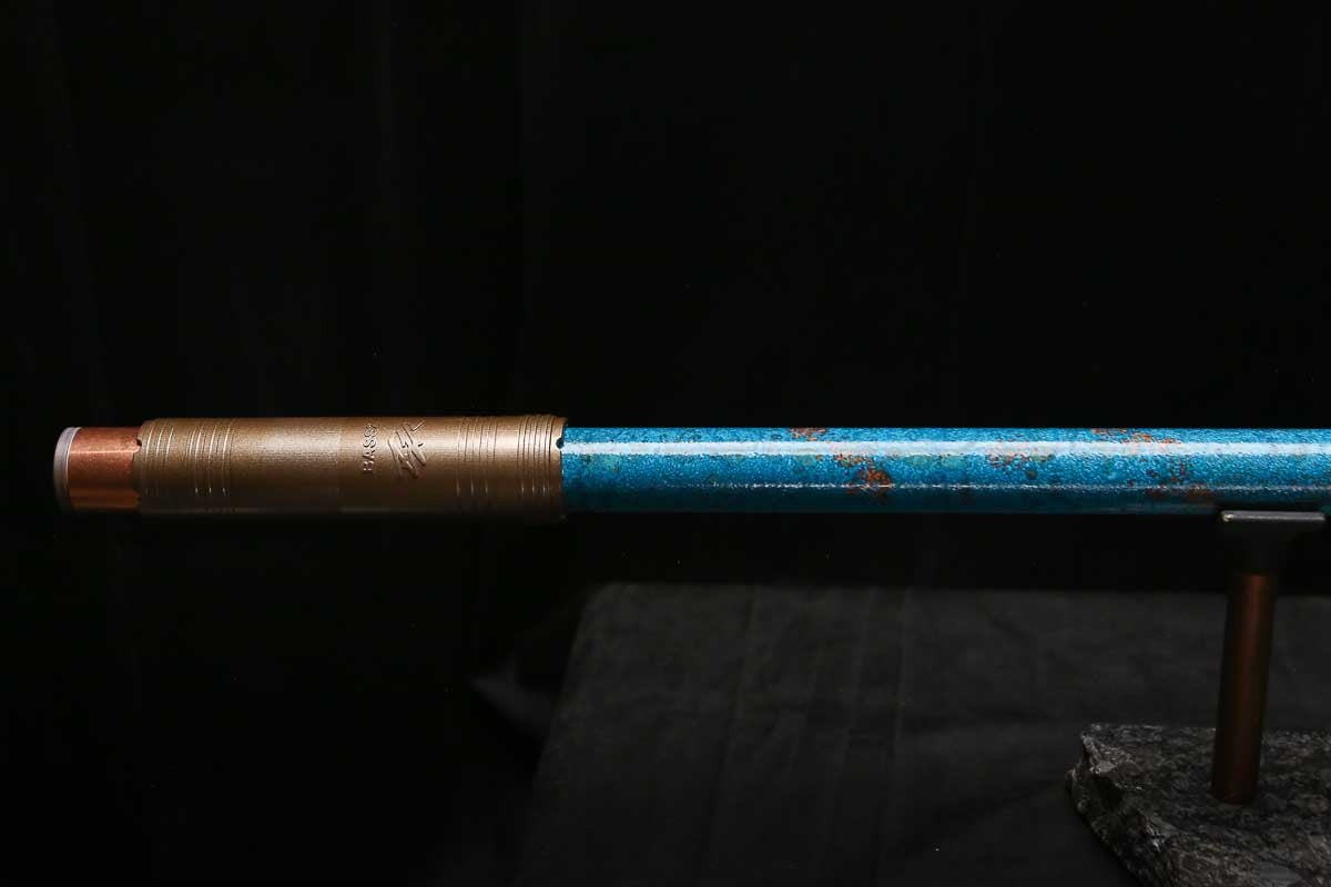 Bass F Copper Flute #BF0092 in Spalted Copper Turquoise