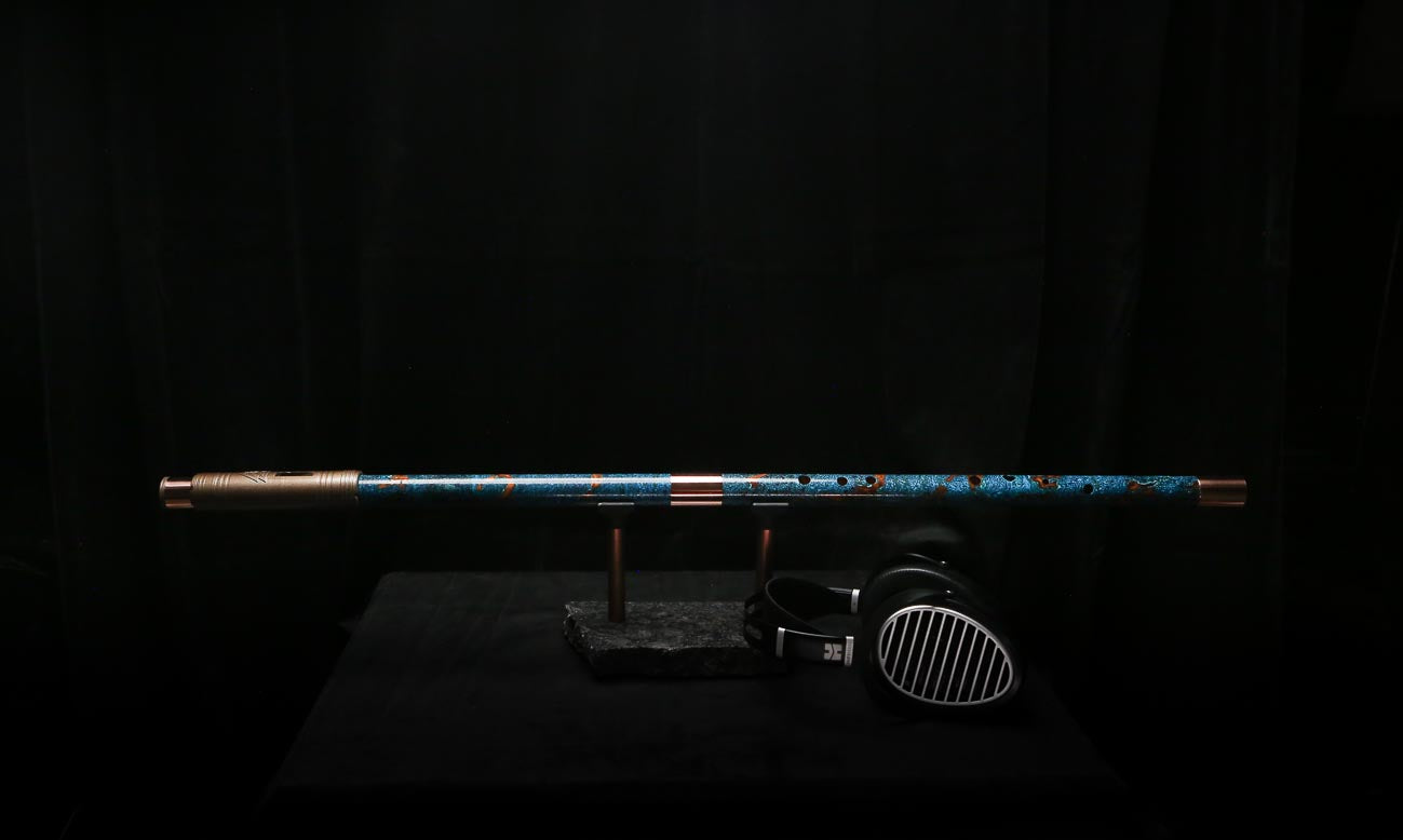 Bass F Copper Flute #BF0093 in Turquoise Burl