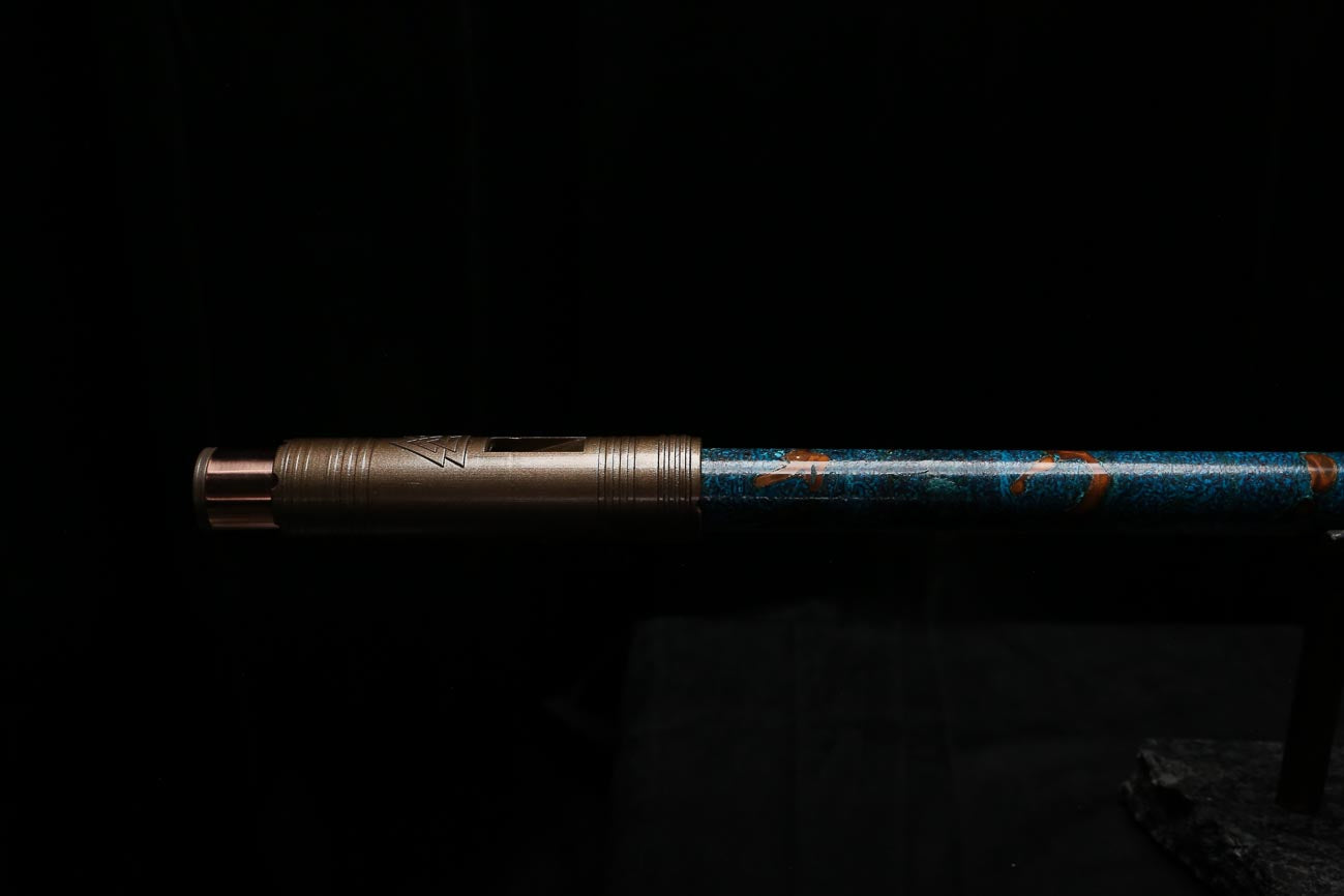 Bass F Copper Flute #BF0093 in Turquoise Burl