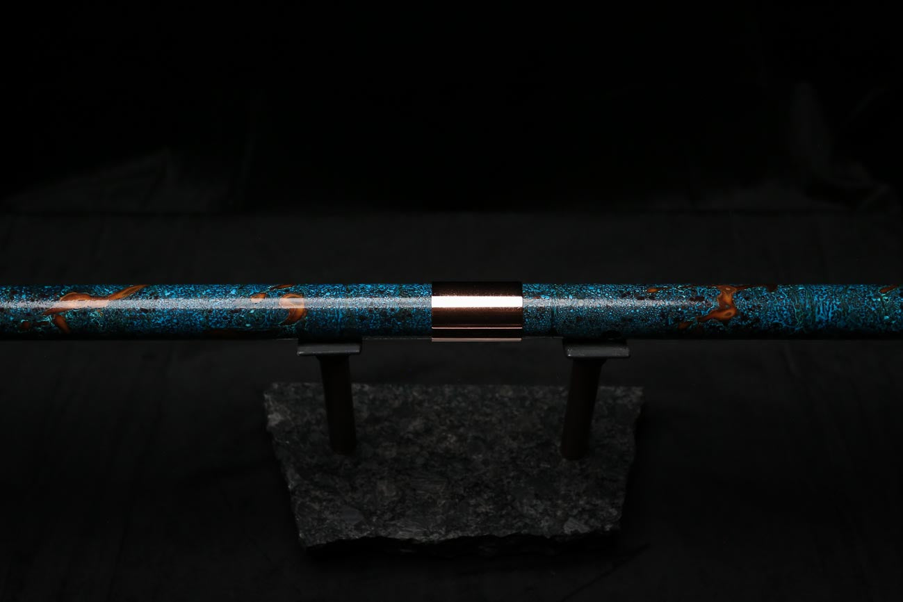 Bass F Copper Flute #BF0093 in Turquoise Burl