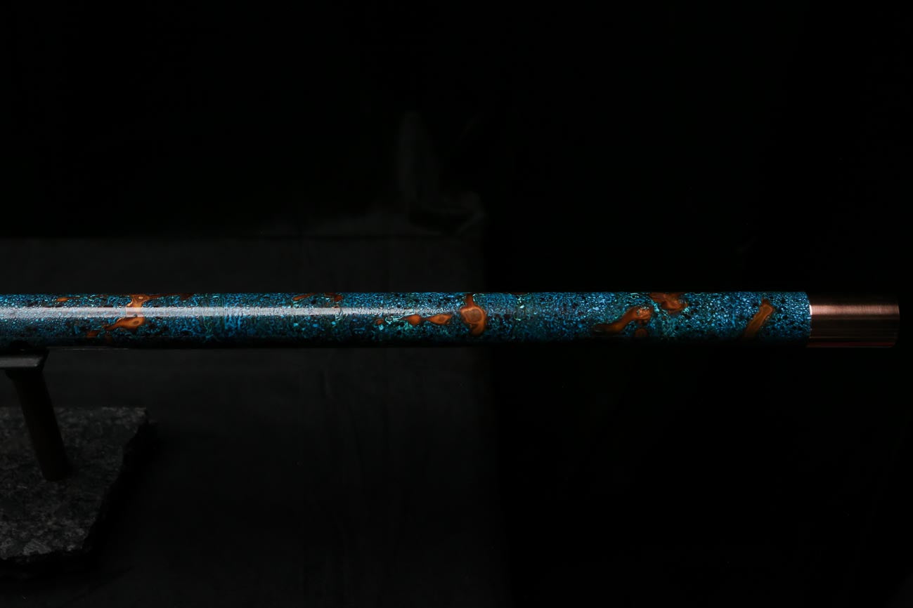 Bass F Copper Flute #BF0093 in Turquoise Burl