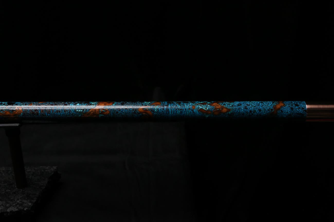 Bass F Copper Flute #BF0093 in Turquoise Burl