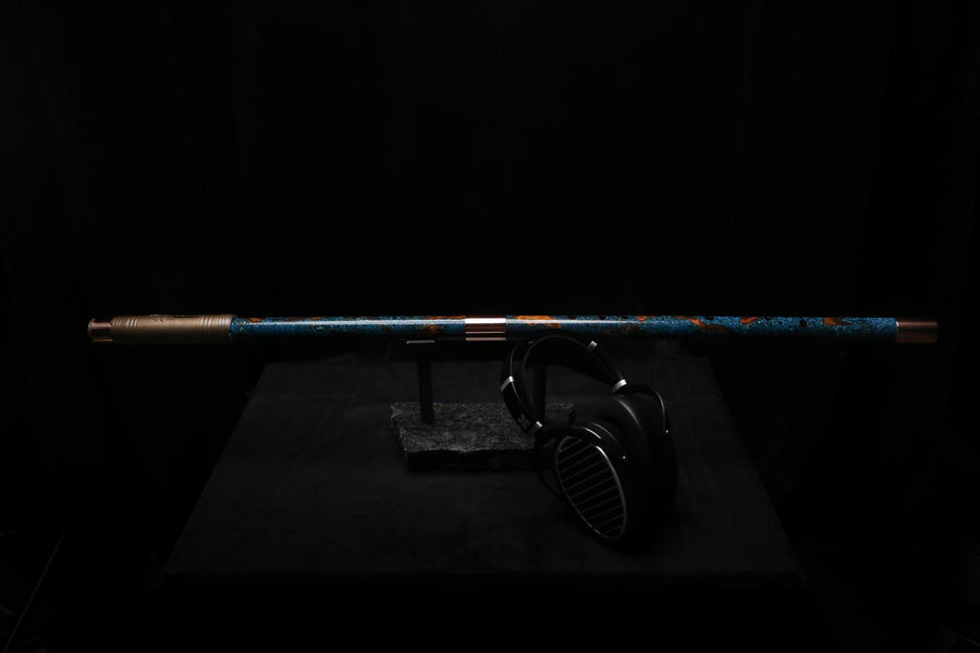 Bass F Copper Flute #BF0094 in Turquoise Burl