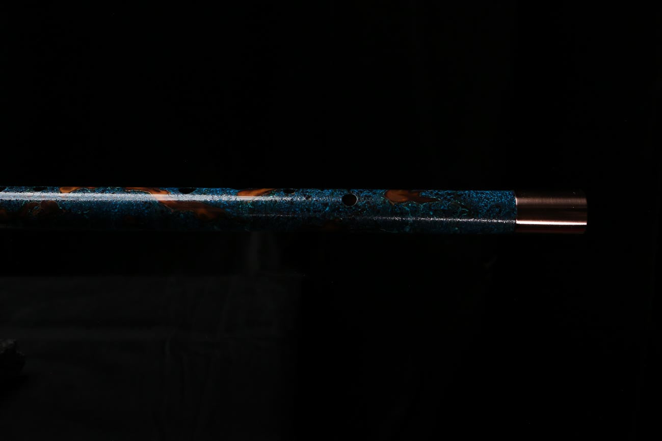Bass F Copper Flute #BF0094 in Turquoise Burl