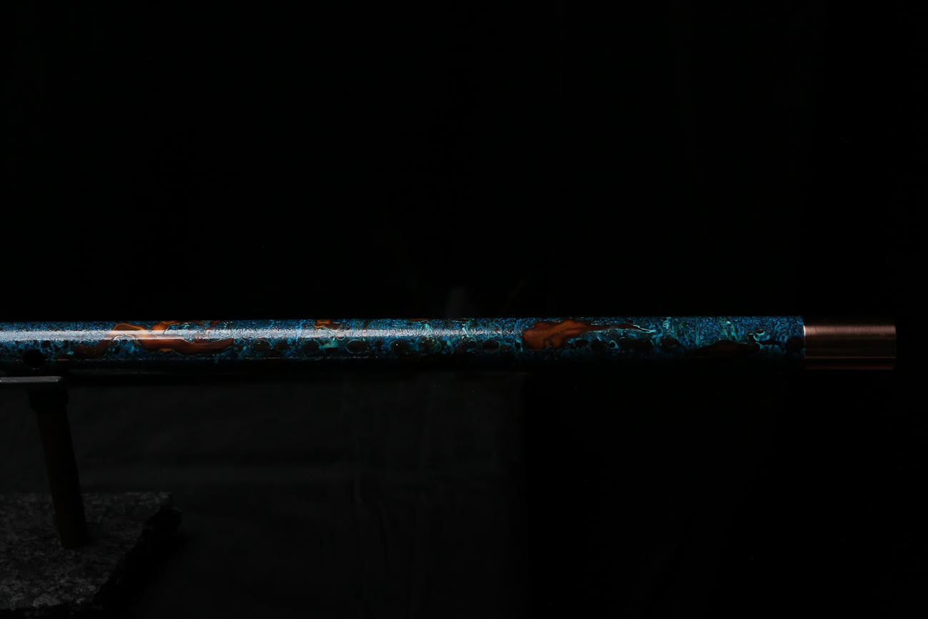 Bass F Copper Flute #BF0094 in Turquoise Burl