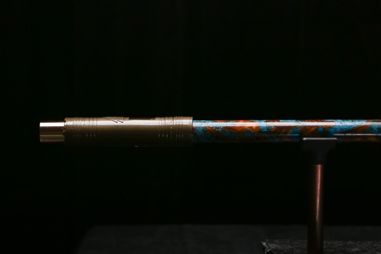Low C Copper Flute #0185 in Ocean Fire Burl