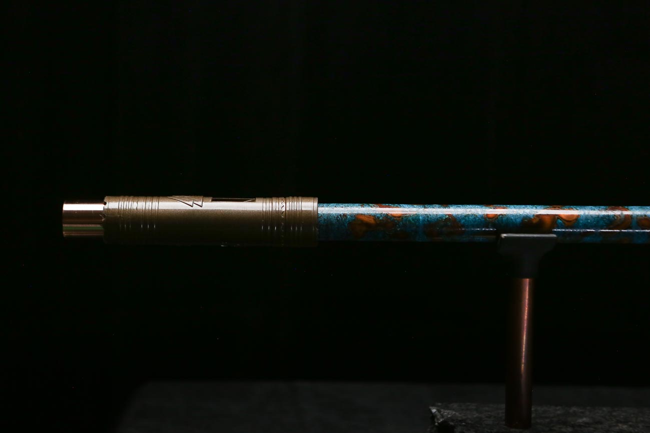 Low C Copper Flute #0186 in Ocean Fire Spiral