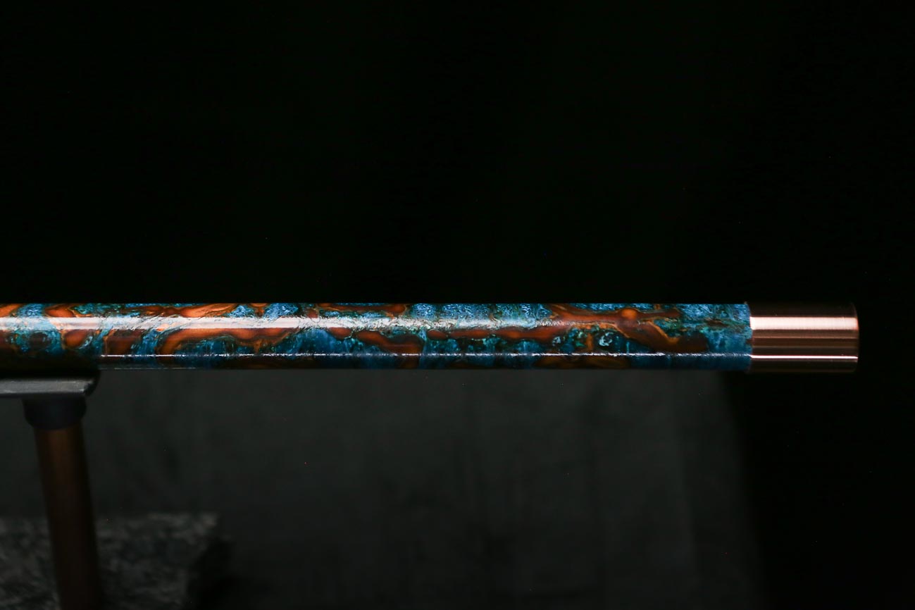 Low C Copper Flute #0186 in Ocean Fire Spiral