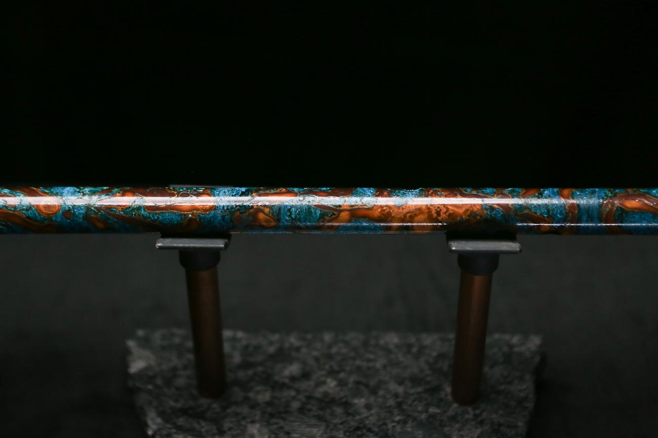 Low C Copper Flute #0186 in Ocean Fire Spiral