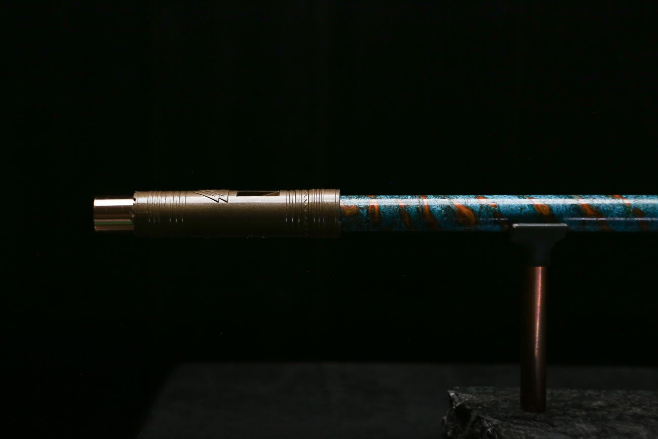 Low C Copper Flute #0186 in Ocean Fire Helix