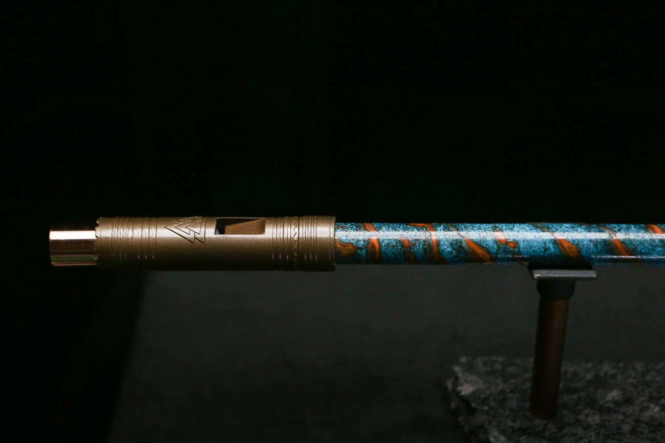 Low C Copper Flute #0186 in Ocean Fire Helix