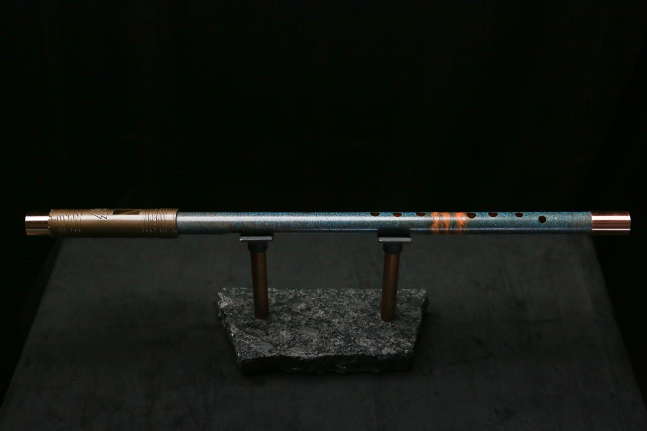 Low D Copper Flute #LDC0106 in Three Flame