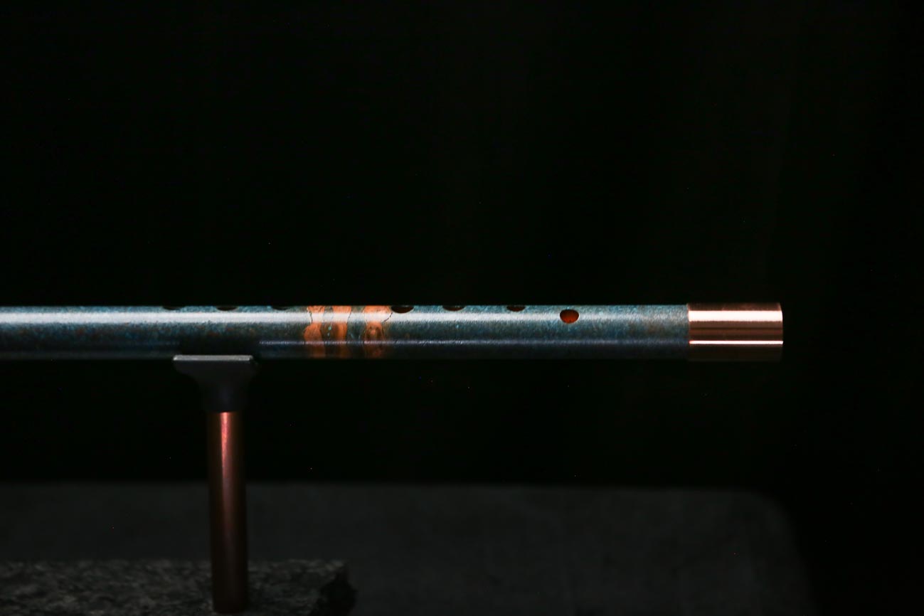 Low D Copper Flute #LDC0106 in Three Flame