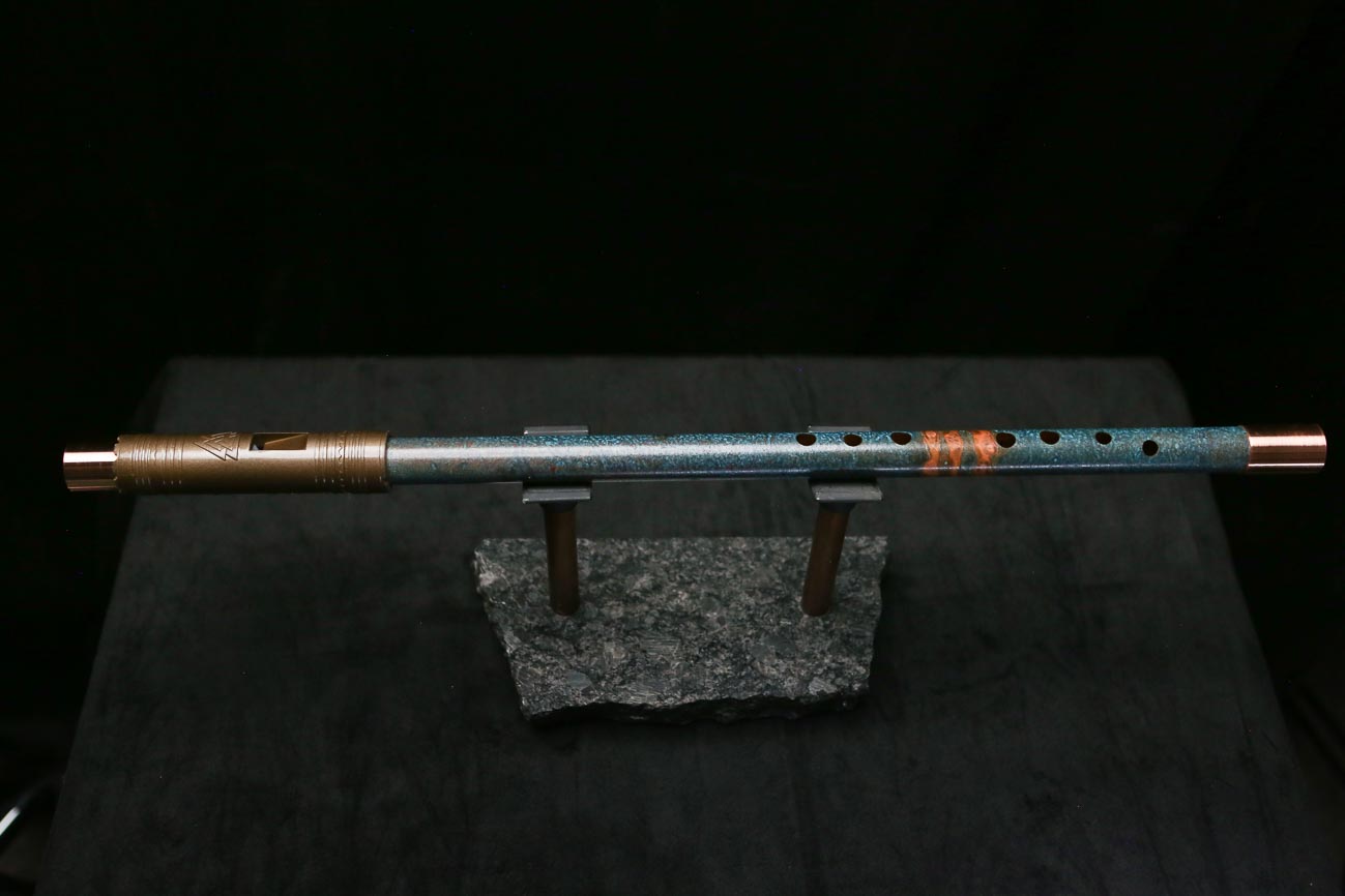 Low D Copper Flute #LDC0106 in Three Flame