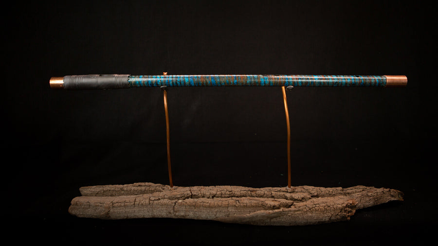 Low C Copper Flute in Arctic Circle Fire