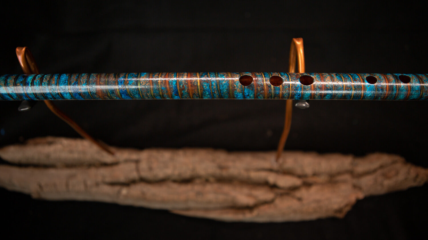 Low C Copper Flute in Arctic Circle Fire