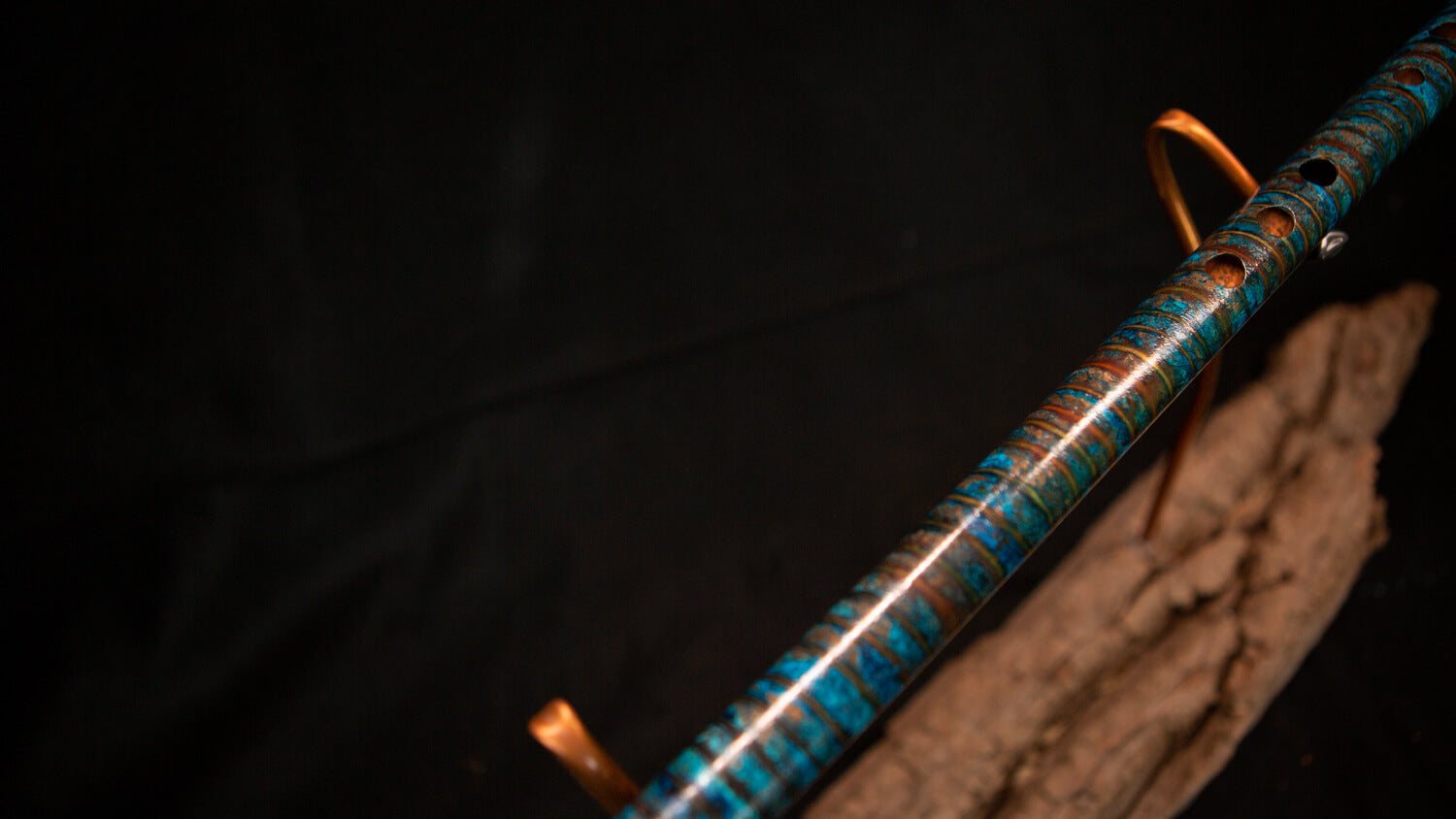 Low C Copper Flute in Arctic Circle Fire