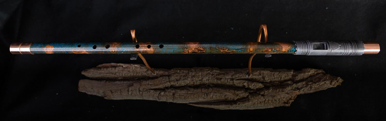 Copper Flute #0010 in Arctic Galaxy Burl, Low C