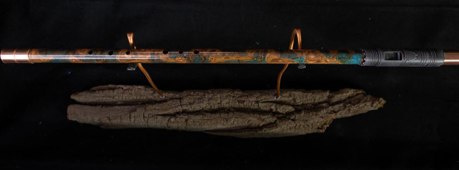 Copper Flute #0011 in Arctic Galaxy Burl, Low C