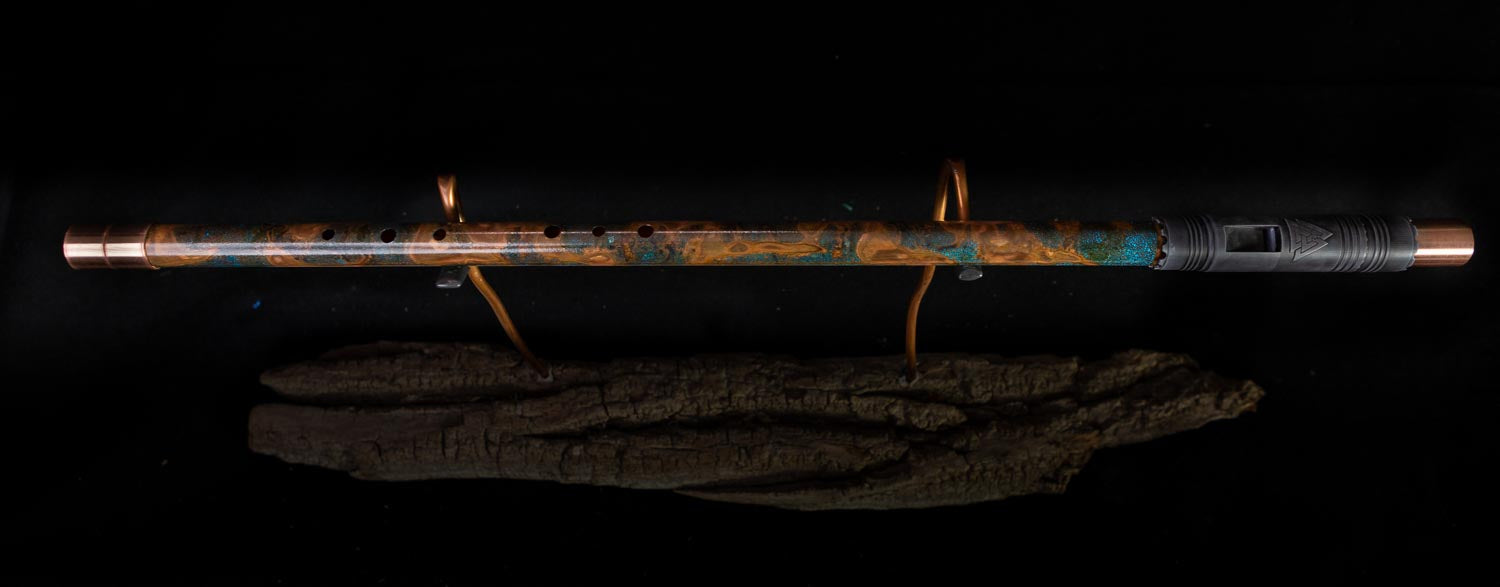 Copper Flute #0011 in Arctic Galaxy Burl, Low C