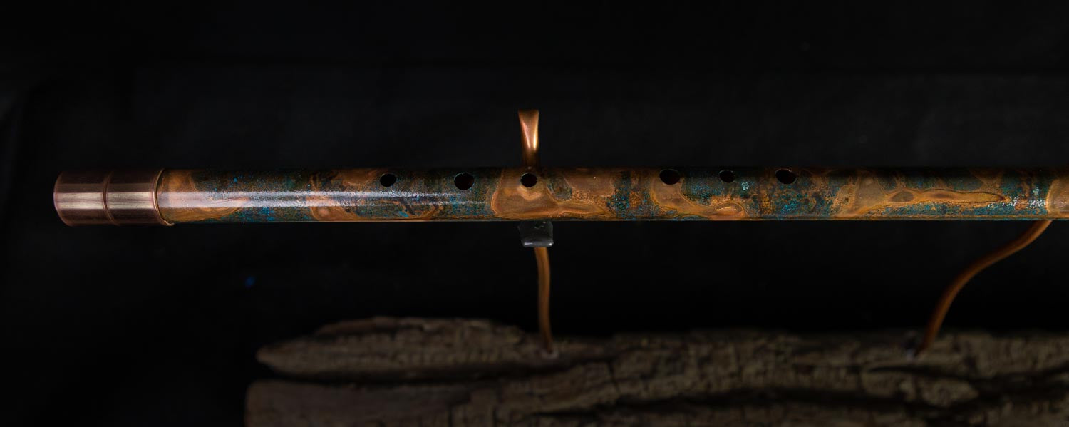 Copper Flute #0011 in Arctic Galaxy Burl, Low C