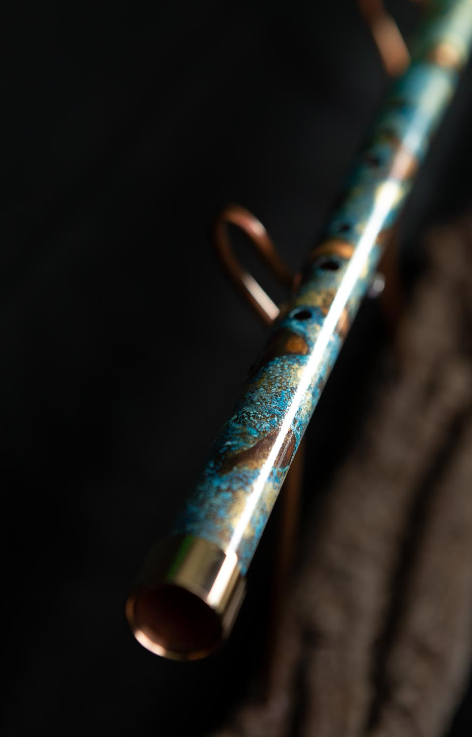 Copper Flute #G0002 in Golden Arctic Burl, Low C