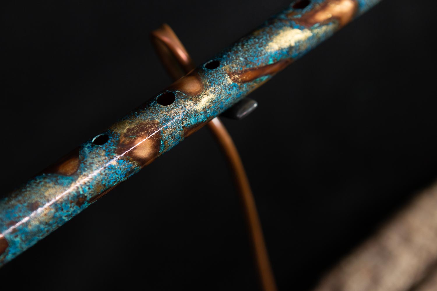Copper Flute #G0002 in Golden Arctic Burl, Low C