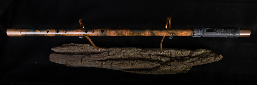 Copper Flute #0012 in Spalted Copper Burl, Low C