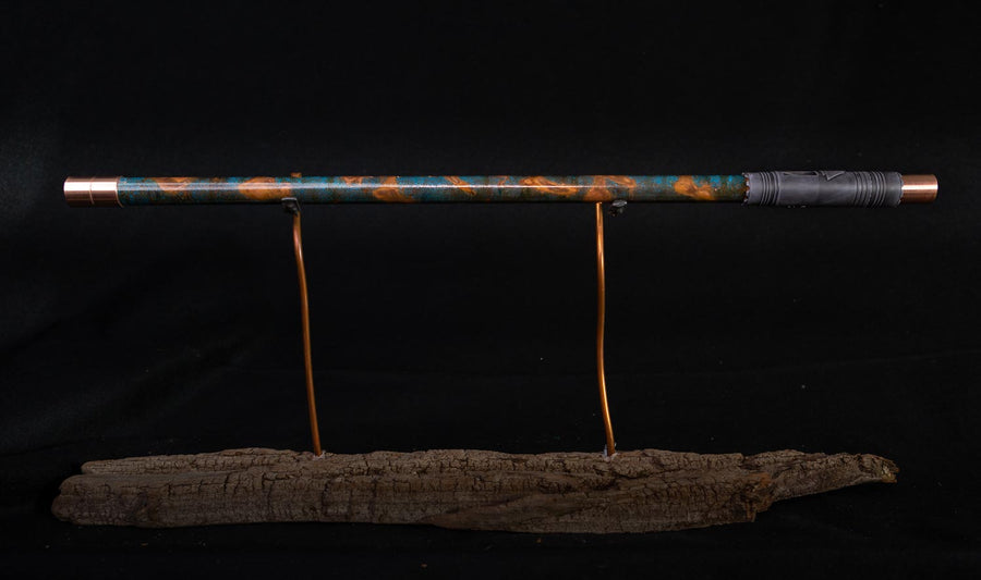 Copper Flute #0008 in Arctic Galaxy Burl, Low C