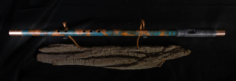 Copper Flute #0008 in Arctic Galaxy Burl, Low C