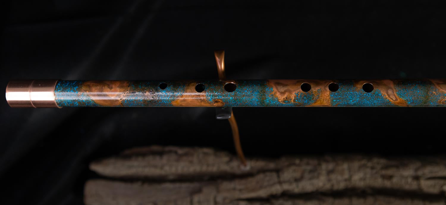 Copper Flute #0008 in Arctic Galaxy Burl, Low C