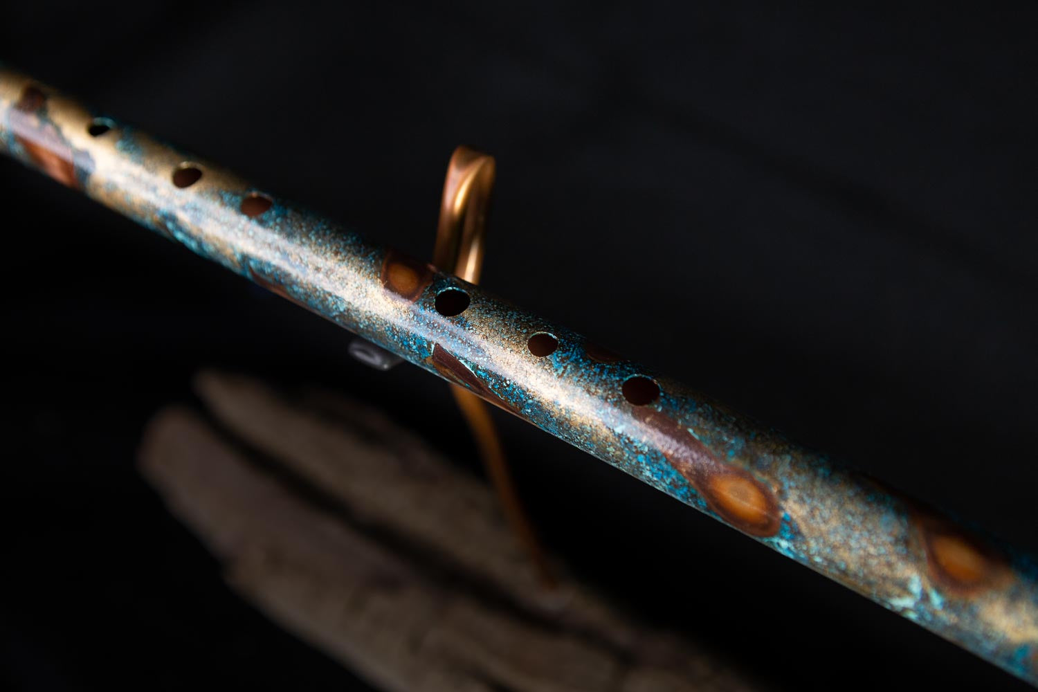 Copper Flute #G0003 in Golden Arctic Burl, Low C