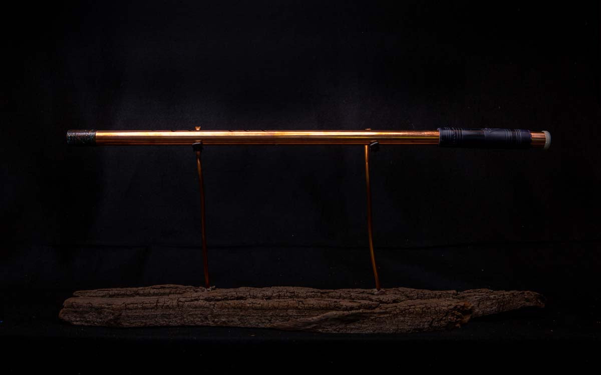 Copper Flute #PC0004 in Pure Copper With Arctic Burl End