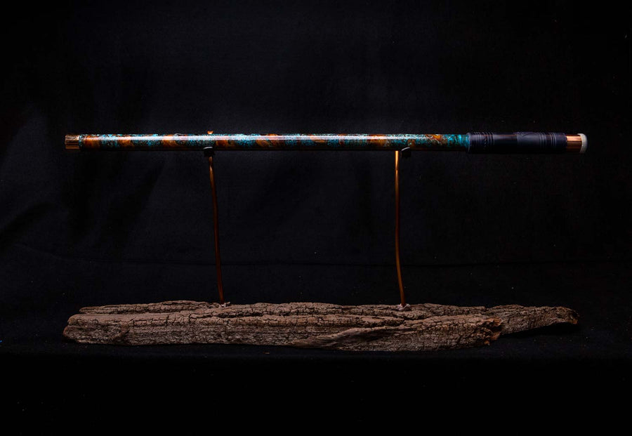 Copper Flute #0017 in Arctic Burl