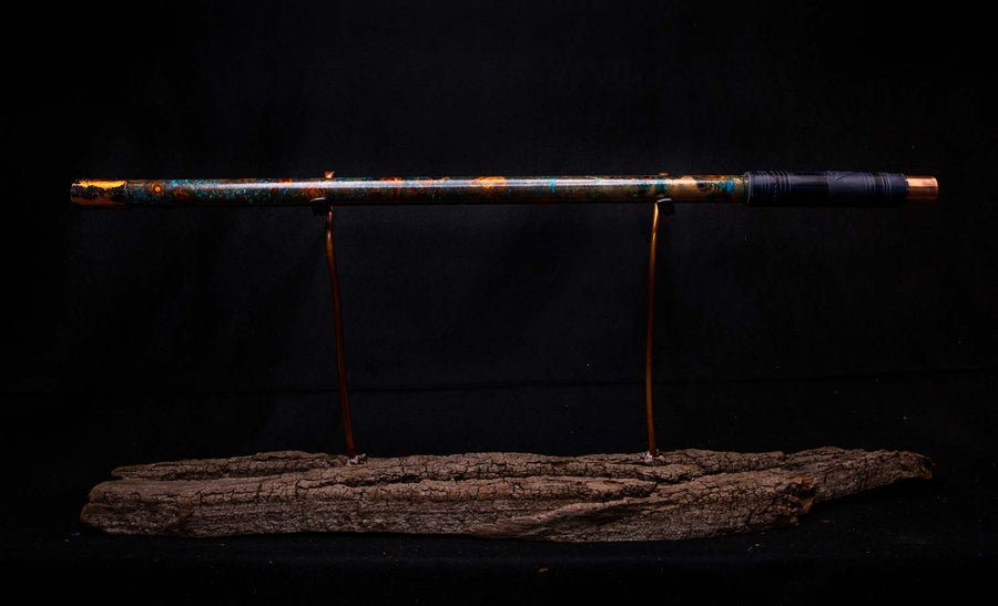 Copper Flute #CFE0001 Arctic Burl with Copper Foil End