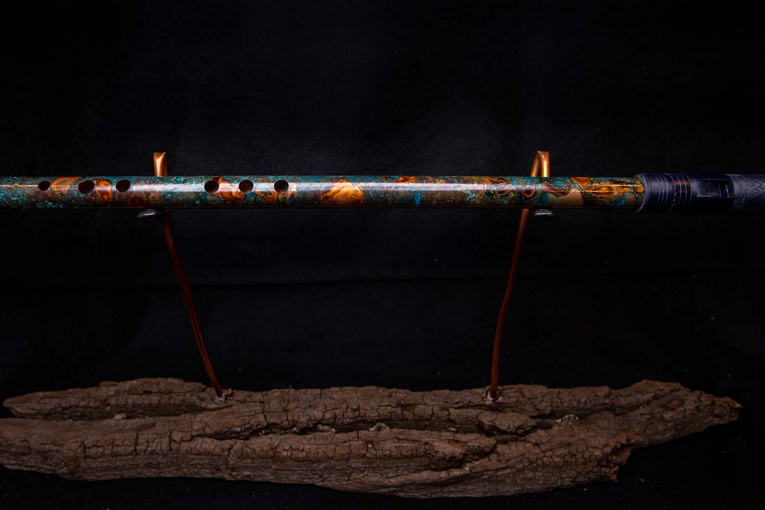 Copper Flute #CFE0001 Arctic Burl with Copper Foil End