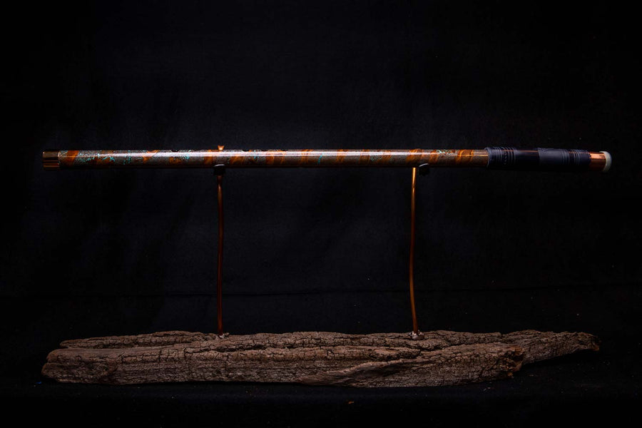 Copper Flute #0022 in Spalted Copper Turquoise
