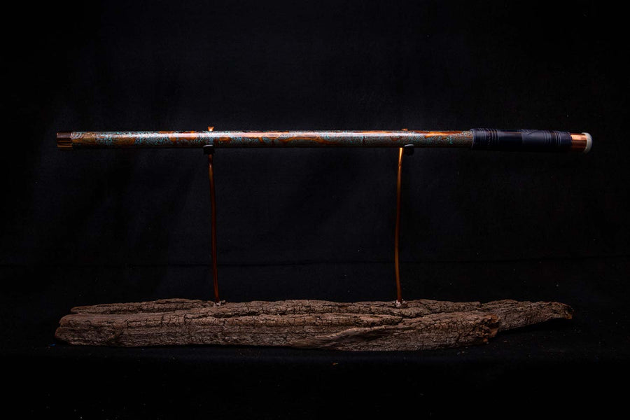 Copper Flute #0023 in Spalted Copper Turquoise