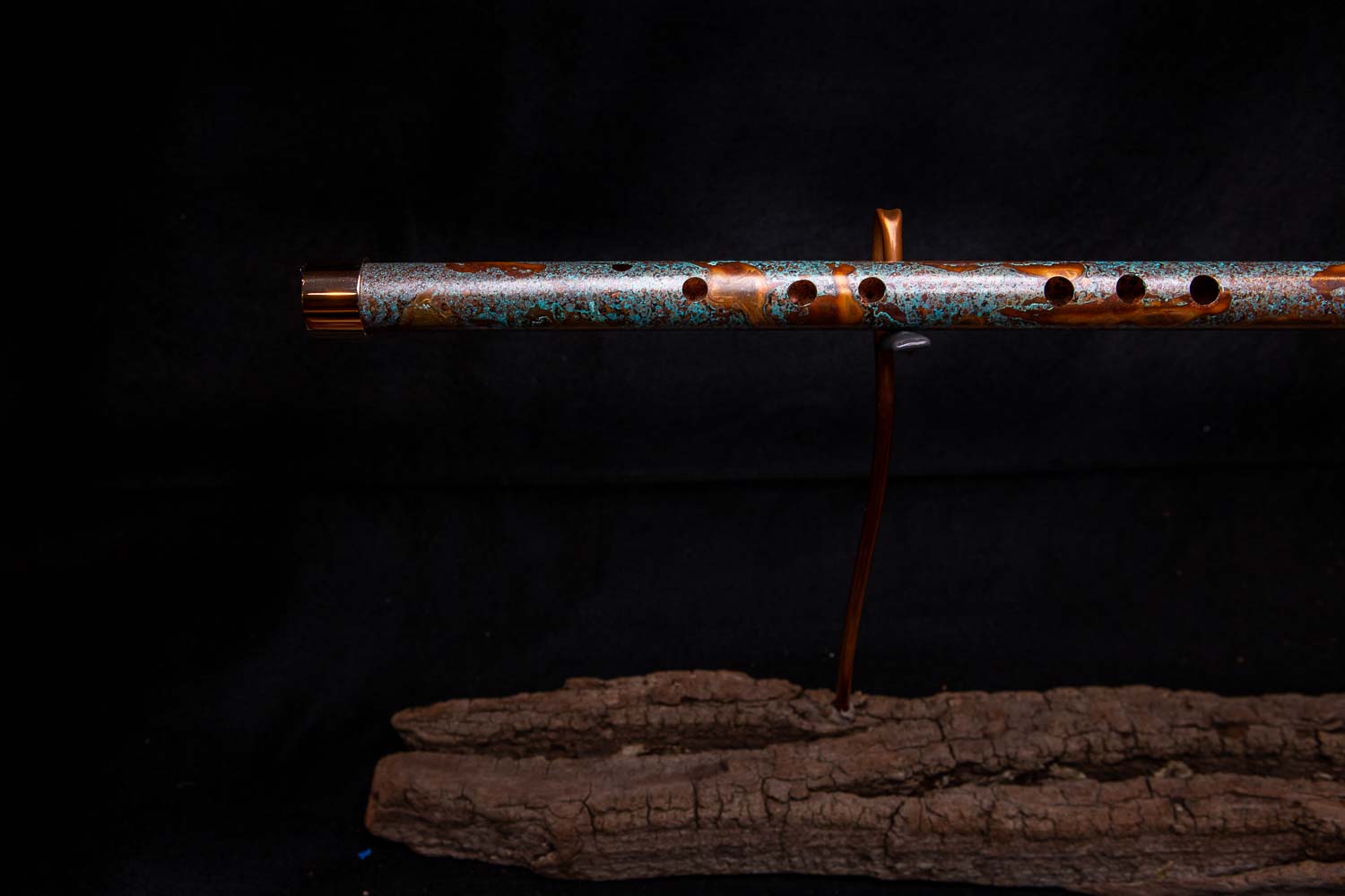 Copper Flute #0023 in Spalted Copper Turquoise