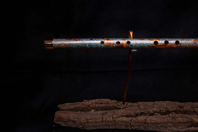 Copper Flute #0023 in Spalted Copper Turquoise